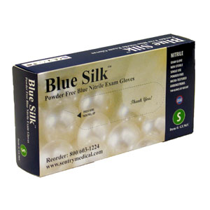 Blue Silk Nitrile Powder Free Exam Gloves Blue Silk Nitrile Powder Free Exam Gloves