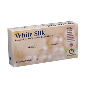 White Silk Nitrile Powder Free Exam Gloves White Silk Nitrile Powder Free Exam Gloves