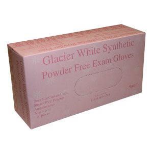 Glacier White Synthetic Powder Free Exam Gloves Glacier White Synthetic Powder Free Exam Gloves